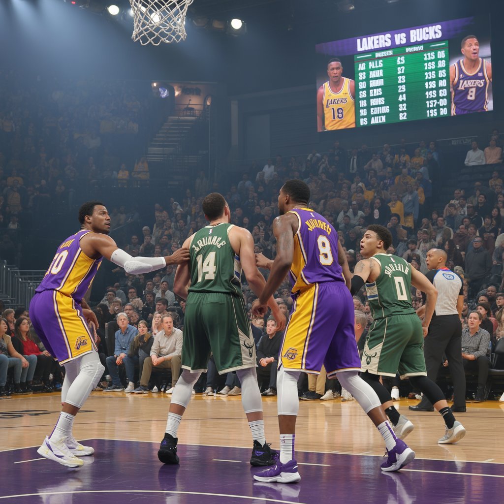 lakers vs milwaukee bucks match player stats