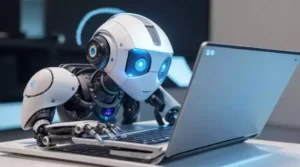 Ai Robots operates laptop