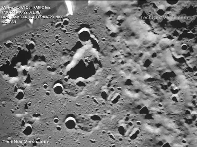 Russian LUNA 25 sends first image 