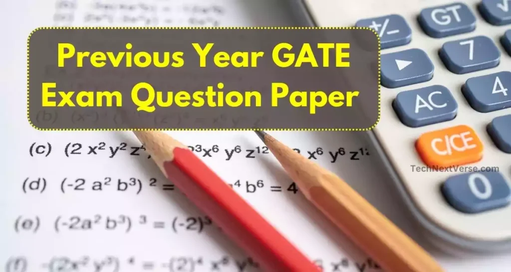 Previous Year GATE Exam Question Paper