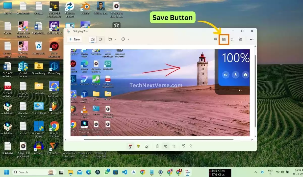 Take Screenshot On Windows 11 Laptop and Desktop using snipping tool in rectangle snip