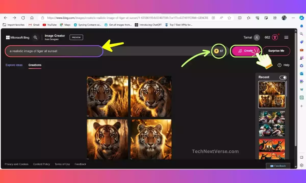 Bing Image Creator with dall-e 3 for free online creative images