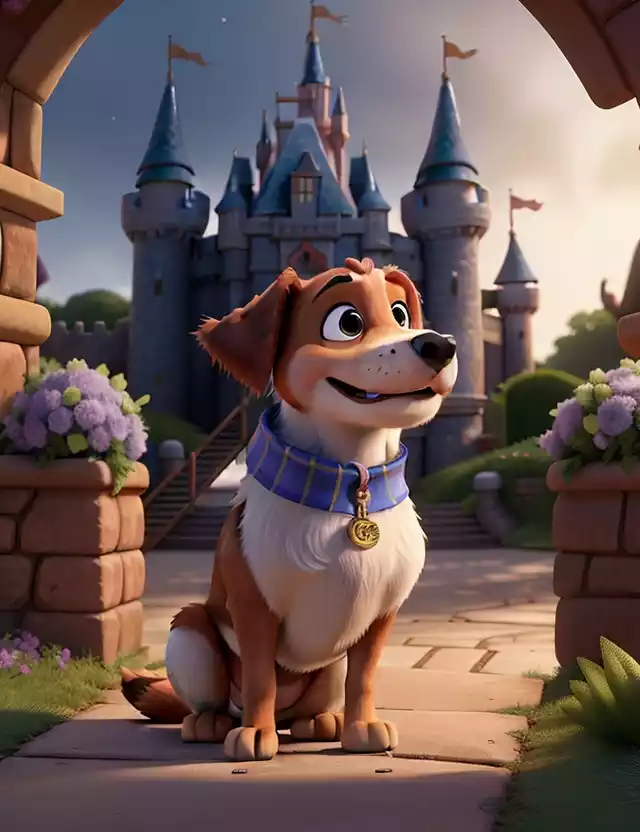 disney pixar-style ai generated dog animation