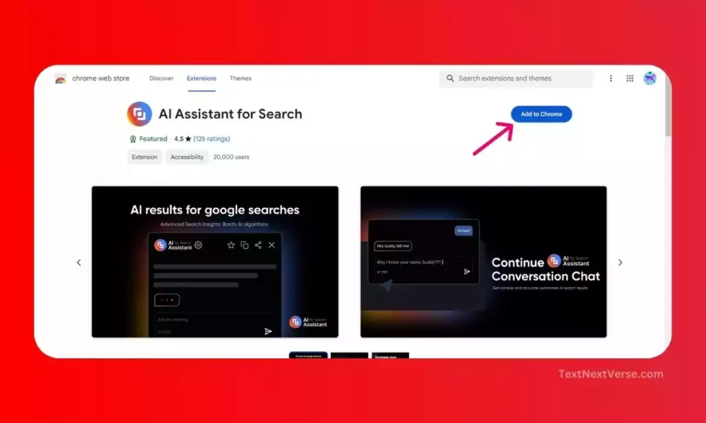 AI Assistant for Search google bard ai chrome extension