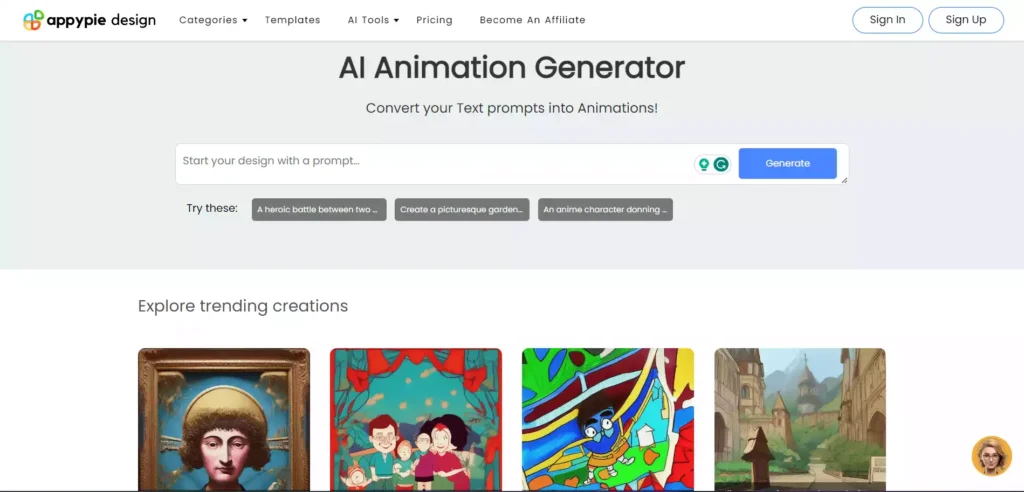 Appy Pie AI Text to Animation Maker AI Animation Generator Tools