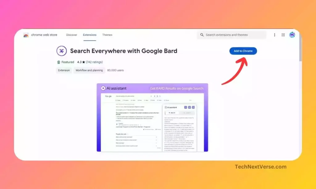 Search Everywhere with Google Bard Ai Chrome Extension