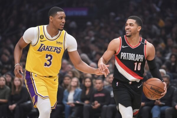 lakers vs portland trail blazers match player stats