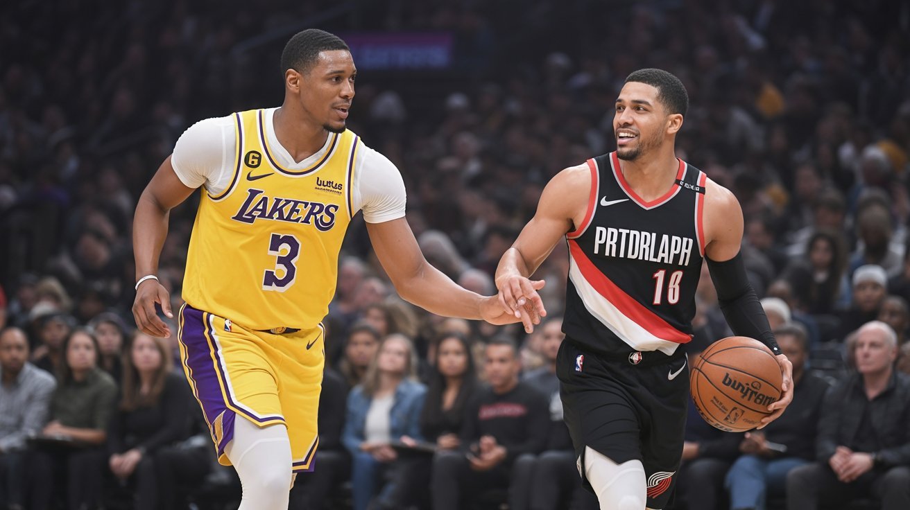 lakers vs portland trail blazers match player stats