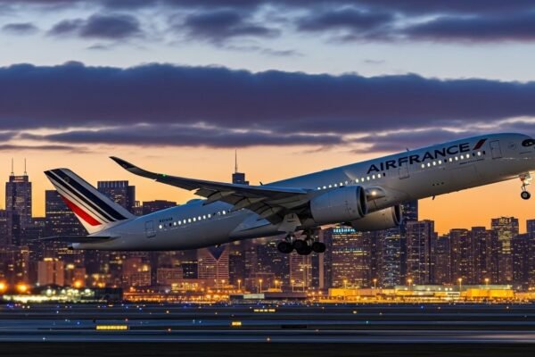 air france a350 chicago flight return