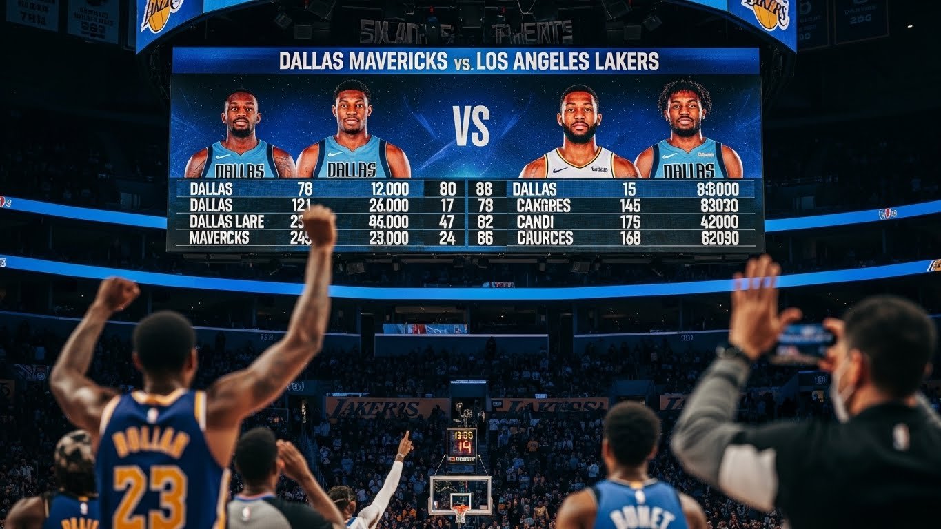 dallas mavericks vs lakers match player stats