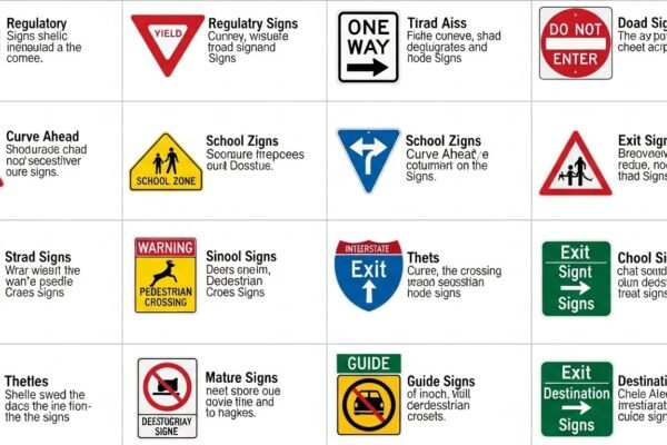 cheat sheet dmv road signs and meanings